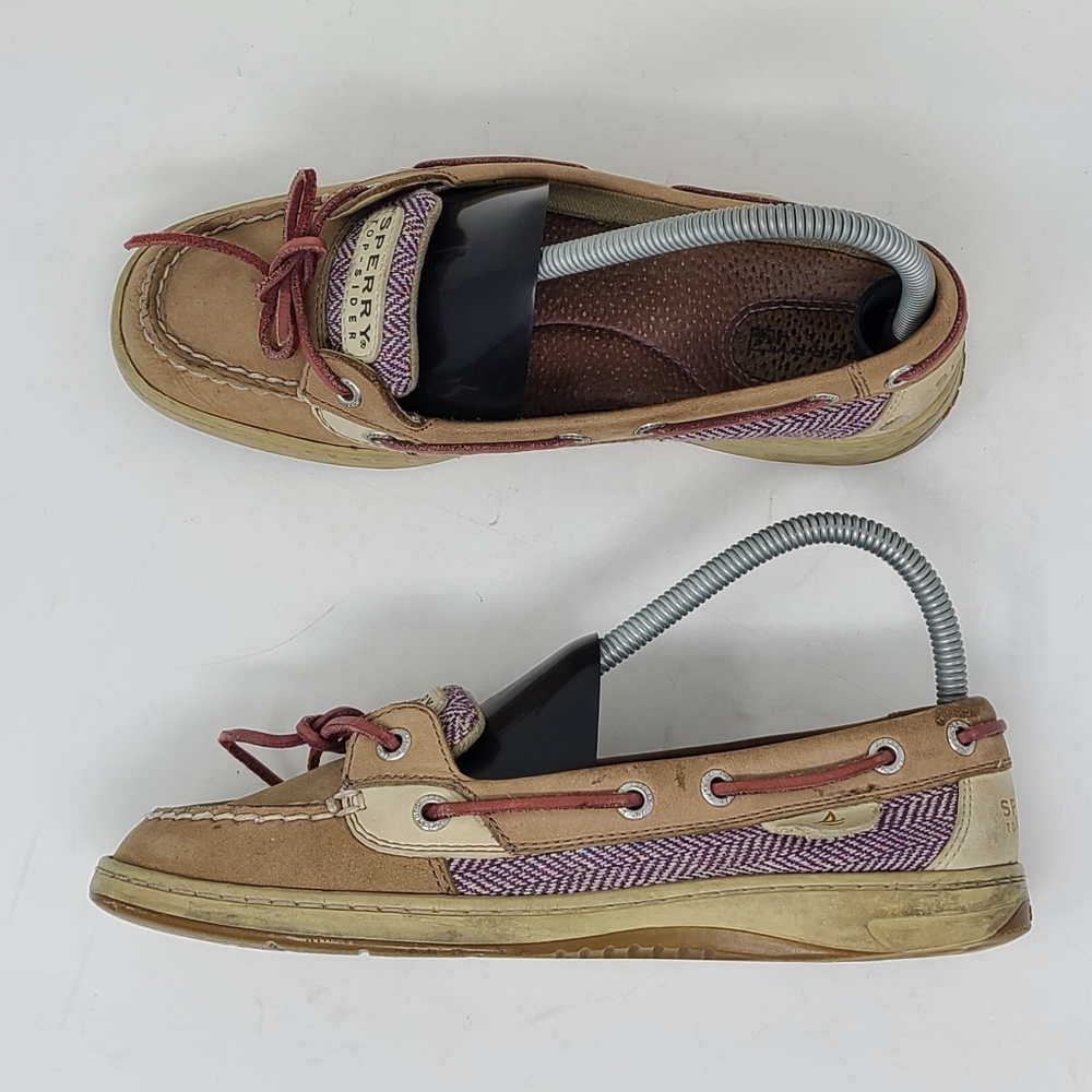 Sperry Top Sider Angelfish Deck Boat Shoes Loafers Tan size 7.5 Women 9102849
